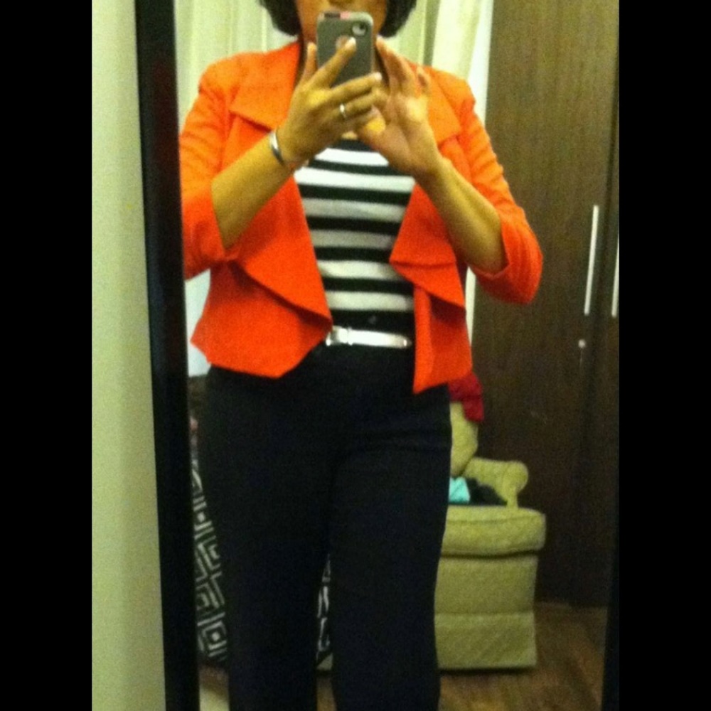 Forever 21 Orange Crop Jacket Size Large
